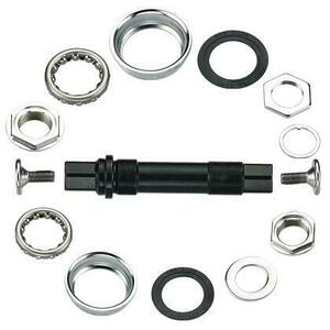 Butuc Pedalier BMX Neco B899Bw, Negru/Argintiu imagine