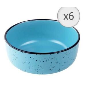 Set boluri Heinner ELECTRA HR-WDF-A166, Ceramica, 16 cm, 6 piese (Albastru/Negru) imagine