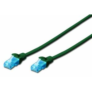Patch cord Digitus DK-1512-100/G, U/UTP, CAT.5e, PVC, 10m (Verde) imagine
