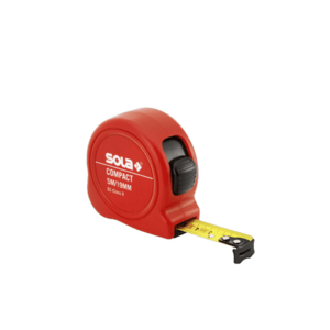Ruleta Sola Compact, 5m x 19 mm, clasa preciie II (Rosu) imagine