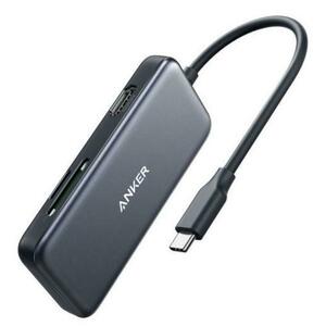 Adaptor Anker USB-C 5-in-1, 4K HDMI, 2xUSB-A, microSD, SD Card Reader (Negru) imagine