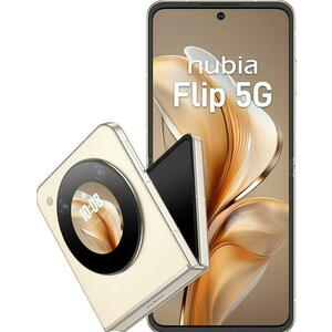 Telefon Mobil ZTE Nubia Flip, Procesor Qualcomm SM7450-AB Snapdragon 7 Gen 1 Octa-Core, OLED Touchscreen 6.9inch, 8GB RAM, 256GB Flash, Camera Duala 50+2MP, Wi-Fi, 5G, Dual Sim, Android (Auriu) imagine