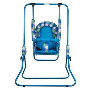 Leagan pentru copii AppeKids Blue Dots, cu spatar reglabil, pliabil (Albastru) imagine