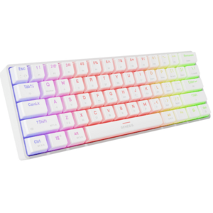 Tastatura Genesis Thor 660 G2, Wireless 2.4GHz, Bluetooth, Wired, iluminare RGB, Switch Gateron Red (Alb) imagine