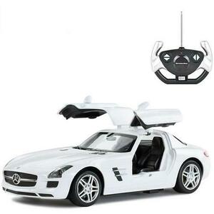 Masinuta cu telecomanda Rastar RC - Mercedes-Benz Sls, alb, 1: 14, Viteza maxima 10 km/h imagine