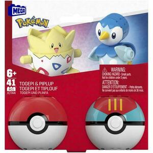 Set de constructie Pokemon Mega Construx - Doua Bile, Togepi si Piplup, 41 piese imagine