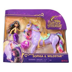 Set de joaca Unicorn Academy - Sophia si Wildstar, cu accesorii de calarie imagine