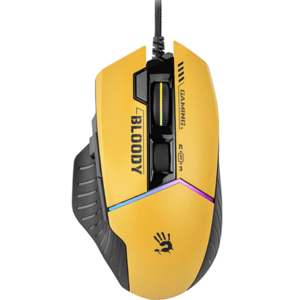 Mouse Gaming A4Tech W95 Max, Wired, USB, iluminare RGB (Galben/Negru) imagine