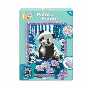 Set pentru desen HappiHobbi - Picteaza & Inrameaza, Panda visător imagine