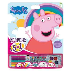 Set pentru desen 5 in 1 As Art - Giga Block, Peppa Pig imagine
