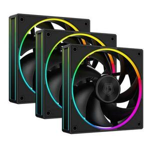 Set 3 Ventilatoare ID-Cooling AF-127, 120mm, iluminare aRGB (Negru) imagine