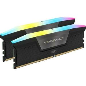 Memorii Corsair Vengeance RGB Black Intel XMP 3.0, 96GB (2x48GB), DDR5-6400MHz, CL32, Dual Channel imagine
