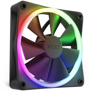 Ventilator NZXT F120, 120mm, 1800 rpm, RGB, 4-pin PWM, 13.94 - 50.18 CFM (Negru) imagine