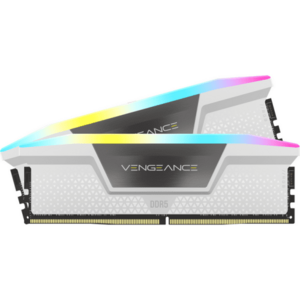 Memorii Corsair Vengeance RGB White Intel XMP 3.0/AMD EXPO, 32GB (2x16GB), DDR5-6400 MHz, CL32, Dual Channel imagine