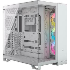 Carcasa Corsair iCUE LINK 6500X Dual Chamber, Middle Tower, Tempered Glass (Alb) imagine