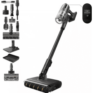 Aspirator vertical Dreame Z30 AquaCycle, 310 AW, 150.000 rpm TurboMotor, Recipient praf 0.6 l, Filtru HEPA, Autonomie 90 minute (Negru) imagine