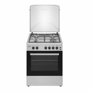 Aragaz Samus SM661XPGS1, Gaz, 4 arzatoare (1 WOK), Aprindere electrica plita, 55 l, Grill, Timer (Inox) imagine