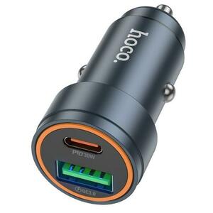 Incarcator Auto HOCO Z57A, 30W, 3A, 1 x USB-A - 1 x USB-C, Gri imagine