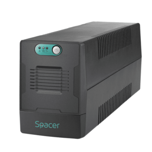 UPS Spacer SPUP-2000L-LIT01, fara management, 2000VA/1200W, AVR, 4 x Schuko, 2 x baterie 12V/9Ah (Negru) imagine