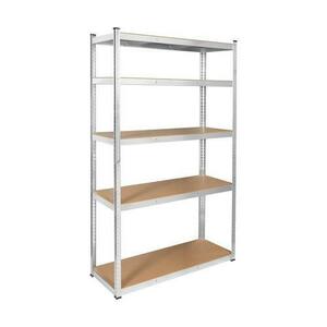 Raft metalic magazin 205x120x45cm, REBEL, Argintiu/Maro imagine