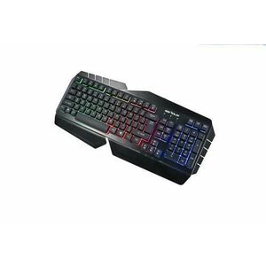 Tastatura gamig Serioux Andor, 104 taste, 19 taste Anti-ghosting , design ergonomic, iluminare rainbow, structura metalica neagra, taste negre, design cu palm rest, cablu USB 1.5M PVC, plug and play, compatibila cu Windows 2000/XP/9X/VISTA/7/8/10 imagine
