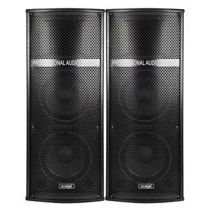 Set boxe audio Samus Twin Sound 22 Pro, Putere RMS 2×120 W / de iesire 2×250 W / PMPO 4000 W, Egalizatoare pe 7 benzi, Fm Radio, Bluetooth 5.0, 2 x Mufa intrare microfon (Negru) imagine