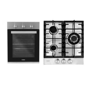 Pachet Ssamus 45-X1 Cuptor incorporabil Samus SC456GTXV, 43 l, 6 Functii, Latime 45 cm, 1900 W + Plita incorporabila Samus PSG-43SX1, 3 arzatoare pe gaz, 45cm (Inox) imagine