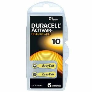 Baterie Duracell pentru aparat auditiv DA10, 6buc imagine
