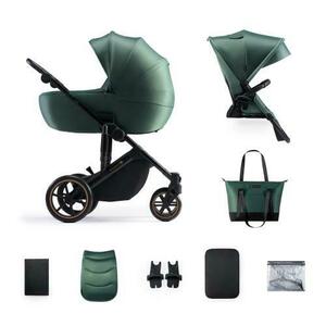Carucior 2in1 multifunctional KinderKraft Prime 2, 0-22 kg, pliabil, UPF50+, ventilatie, reversibil, Verde imagine