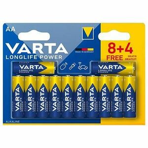 Baterie Alcalina VARTA LONGLIFE POWER, AA LR06, 8+4 bucati imagine