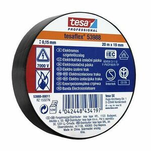 Banda izolatoare Tesaflex 20M, 10 bucati (Negru) imagine