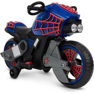 Motocicleta electrica pentru copii Huffy Spider-Man Motorcycle, baterie 7.2V, greutate maxima 30kg, viteza 1.5mp/h (Albastru/Negru) imagine