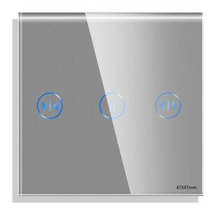 Panou Intrerupator Jaluzele cu Touch Mini din Sticla LUXION (Gri) imagine