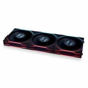 Set 3 ventilatoare Lian Li UNI FAN TL LCD Reverse Blade, iluminare ARGB, 120 mm, 1900 rpm, PWM + Controler (Negru) imagine