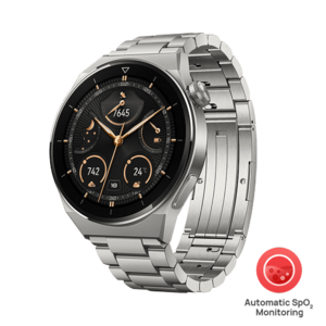 Smartwatch Huawei Watch GT 3 Pro Odin-B19M, Display AMOLED 1.43inch, 32MB RAM, 4GB Flash, Bluetooth, GPS, Carcasa titan 46mm, Bratara titan, Rezistent la apa, Android/iOS (Argintiu) imagine