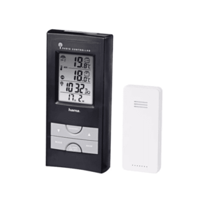 Statie meteo electronica Hama EWS-165, Alarma inghet, Functie alerta, Ceas (Negru) imagine