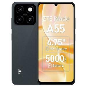 Telefon Mobil ZTE Blade A55, Procesor Unisoc SC9863A1 Octa-Core, Ecran IPS LCD 6.75inch, 4GB RAM, 128GB Flash, Camera 13 MP, Wi-Fi, 4G, Dual SIM, Android (Negru) imagine