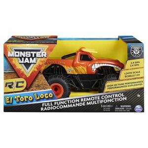 Masinuta Monster Jam Rc El Toro Loco, Scara 1: 24 (Rosu/Negru) imagine
