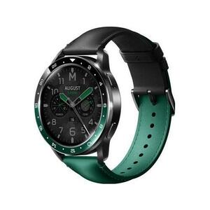 Curea Smartwatch Xiaomi Dual-Tone Ceramic BHR7893GL, Piele, pentru Watch 2 (Negru/Verde) imagine