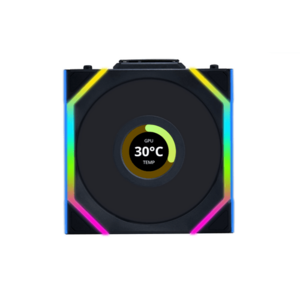 Ventilator Lian Li UNI FAN SL, LCD, aRGB, PWM, Reverse Blade, 120 mm (Negru) imagine