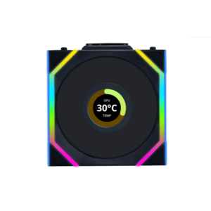 Ventilator Lian Li UNI FAN SL, aRGB, PWM, LCD, 120 mm (Negru) imagine