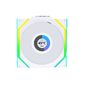 Ventilator Lian Li UNI FAN SL, LCD, Reverse Blade, aRGB, PWM, 120 mm (Alb) imagine
