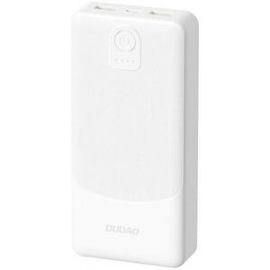 Baterie Externa Dudao K10, 10000mAh, 12W, 2 x USB-A, Alb imagine