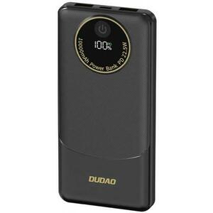 Baterie Externa Dudao K12, 10000mAh, 22.5W, QC + PD, 1 x USB-C - 2 x USB-A, Neagra imagine