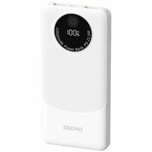 Baterie Externa Dudao K12, 10000mAh, 22.5W, QC + PD, 1 x USB-C - 2 x USB-A, Alba imagine