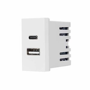 Modul Priza USB A+C 1M LUXION, Standard Italian (Alb) imagine