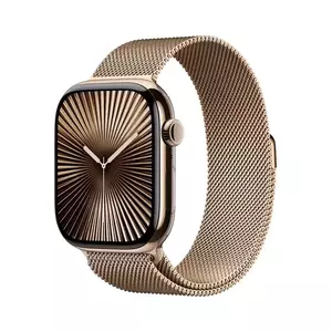 Smartwatch Apple Watch 10 GPS + Cellular 46mm Carcasa Gold Titanium Bratara Gold Milanese Loop - S/M imagine