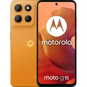 Telefon Mobil Motorola Moto G15 256GB Flash 8GB RAM Dual SIM 4G Sunrise Orange imagine