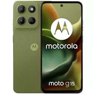 Telefon Mobil Motorola Moto G15 128GB Flash 4GB RAM Dual SIM 4G Iguana Green imagine