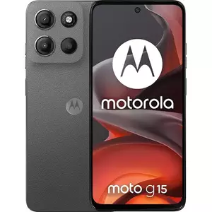 Telefon Mobil Motorola Moto G15 128GB Flash 4GB RAM Dual SIM 4G Gravity Grey imagine